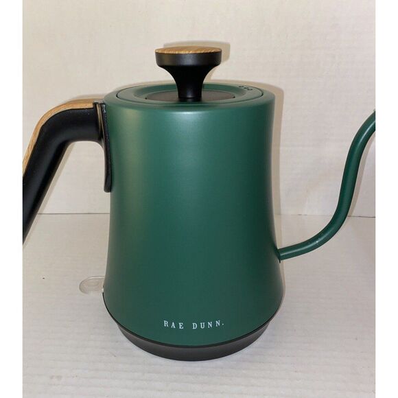 Rae Dunn Electric Goose Neck Tea Kettle Green Mittens Warmth Stainless Steel - Picture 3 of 4